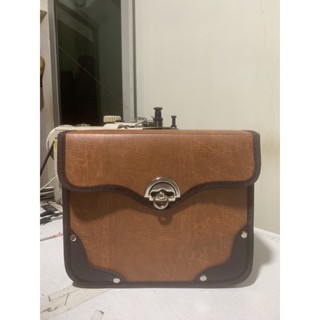 Túi da vuông đa năng treo xe đạp, xe máy