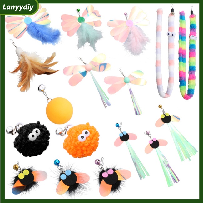 Lanydiy Thanh Lông Vũ Thay Thế Đầu Nhiều Loại Cho Mèo Cưng