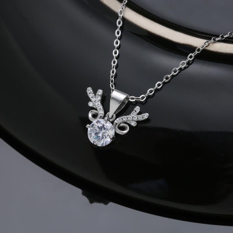 Vòng cổ hươu con dễ thương, vòng cổ Hàn Quốc thanh lịch cao cấp, vòng cổ xương quai xanh nữ thời trang, vòng cổ kim cương khí chất