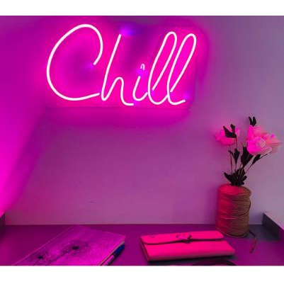 Đèn led neon chữ chill Ledlin Trang trí phòng ngủ quán bar