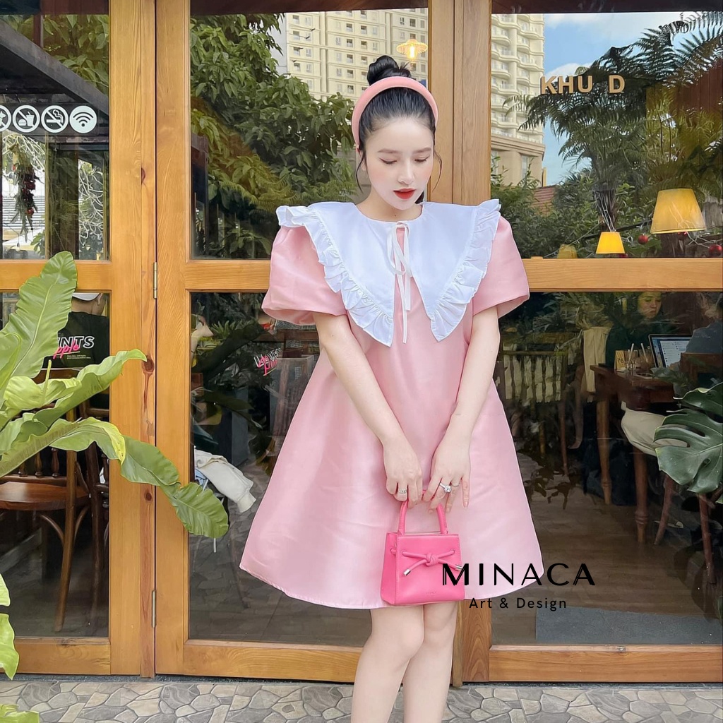 Váy nữ dáng xoè thiết kế sang chảnh đầm nữ đi chơi dạo phố Minaca V0