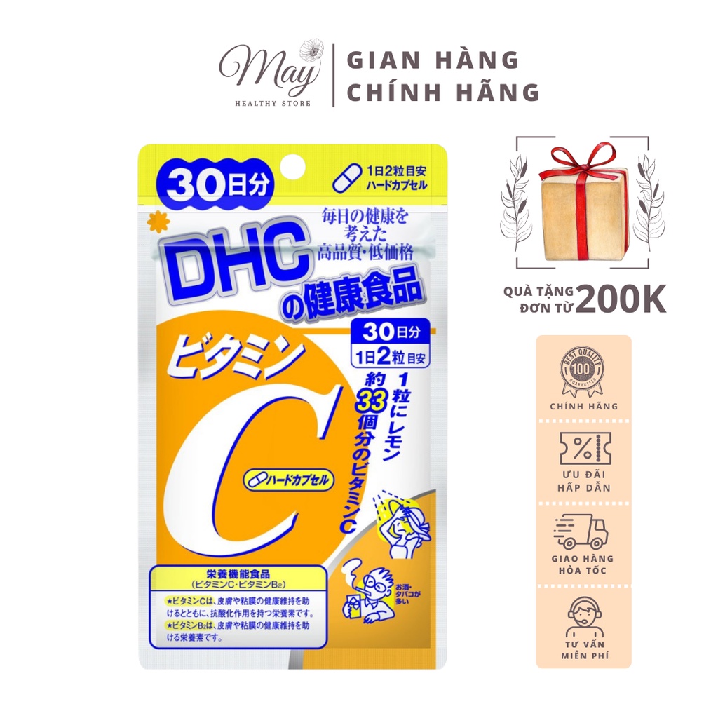 Viên Uống DHC Vitamin C 30 ngày Tăng Đề Kháng, Đẹp Da (Gói 60 Viên)