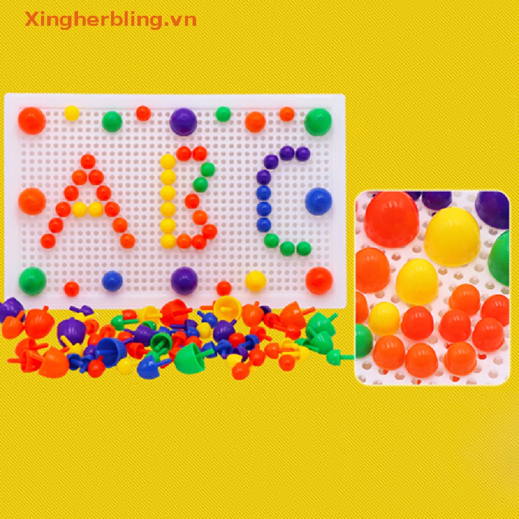 1 Bộ Bảng Đồ Chơi Xếp Hình Nấm Bằng Nhựa Cho Bé