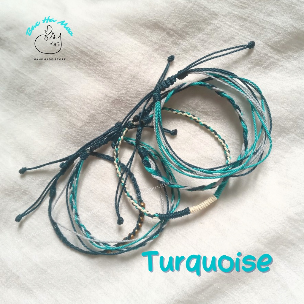 Vòng tay waterproof tone XANH NGỌC - Bachameo.Store