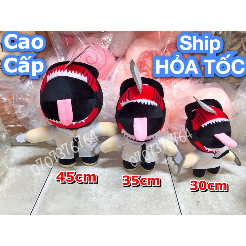 50cm GẤU BÔNG NHÂN VẬT CHAIWAN MAN-POCHITA-DENJI ĐẦU CƯA- Hàng Cao Cấp-Chất Miniso Mềm Cho Bé Yêu