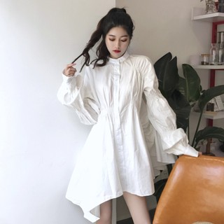 Váy trắng ulzzang tay bồng