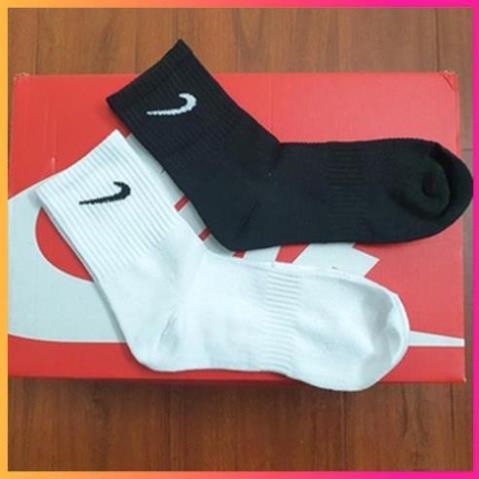 Tất Vớ Nike Trắng Đen Thể Thao Cổ Ngắn Cổ Trung Cổ Cao Nam Nữ Vải Dệt Kim