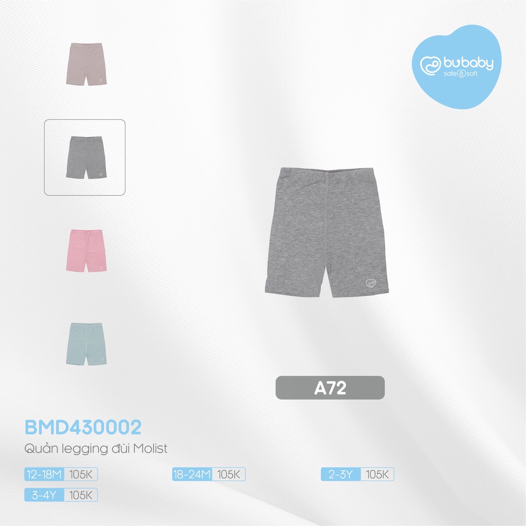 [CHÍNH HÃNG] Quần legging đùi trẻ em Molist BMD430002/BMD430001 Bu