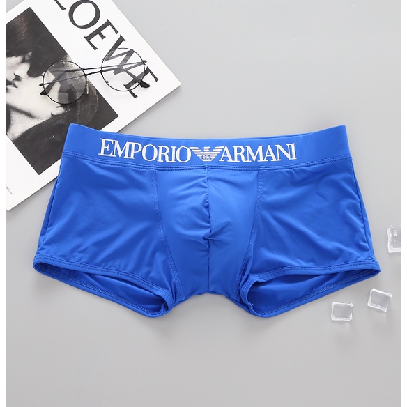 Quần Lót boxer Vải Lụa Lạnh Mềm Thoáng Khí Thoải Mái Cho Nam