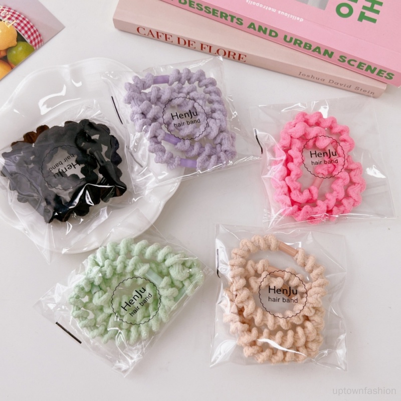 Băng Đô Cài Tóc Màu Trơn Đính Hoa Dễ Thương