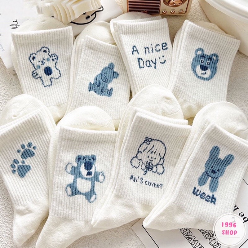 Tất cao cổ, vớ Gấu Dâu Xanh Lotso đáng yêu-M088