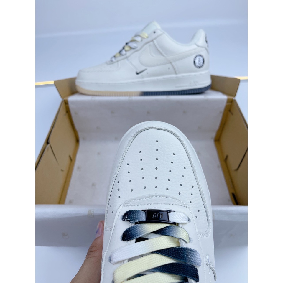 Giày_Nike Air Force 1 Low " Brooklyn " Sail Black , Giày AF1 âm dương chuẩn 1:1 Full Box&Bill