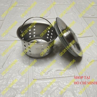 Rổ đựng rác inox trong bồn rửa chén bát, rổ lọc Rác cho hố thoát chậu rửa chén phi 110