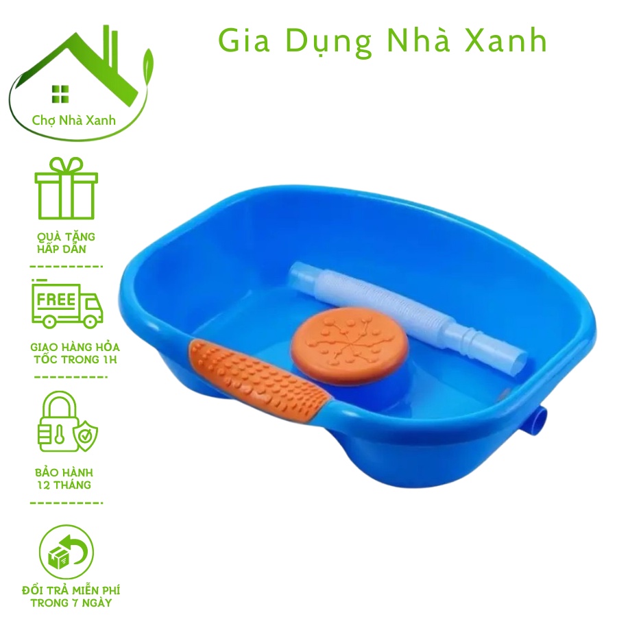 Chậu Gội Đầu Tại Giường, Thau Gội Đầu Tại Nhà Cho Bà Bầu, Trẻ Em, Người Bệnh, Chất Liệu Nhựa ABS Cao Cấp Không Độc Hại