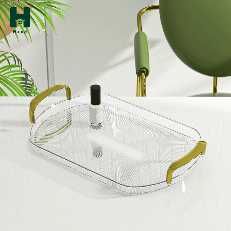 Khay đựng nước hoa Homyl để bàn trang trí phòng ngủ / nhà ở có tay cầm đôi