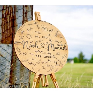 Bảng Ký Tên wedding chữ gỗ nổi đủ size 40cm 50cm 60cm  | hình tròn |Bảng ký tên| Thao Wedding Guestbook