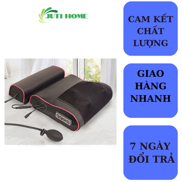 Gối massage máy mát-xa cổ vai gáy mát xa eo hông 20 đầu massage đa chức năng xoa bóp thư giãn (có túi khí + thêm túi th)