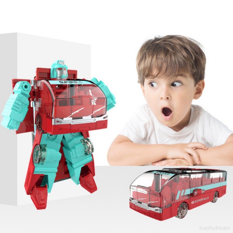 Đồ Chơi Xe Buýt Biến Hình Rô Bốt Biến Hình Dành Cho Trẻ Em Trong Lứa Tuổi 3 Tuổi