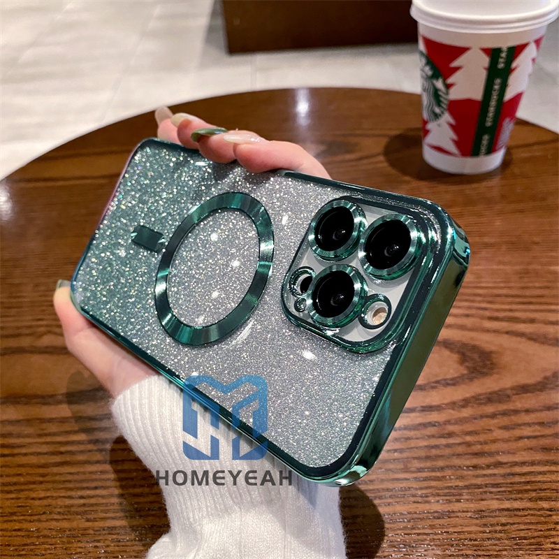 Ốp Điện Thoại Mềm Trong Suốt Chống Sốc Có Ngăn Đựng Thẻ Và Kim Tuyến Cho iPhone 11 12 13 14 Pro Max 14 Plus