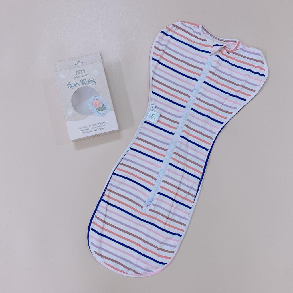NHỘNG CHŨN NAMIBABY CHO BÉ NGỦ NGON, KHĂN QUẤN BÉ SƠ SINH CAO CẤP, CO GIÃN TỐT