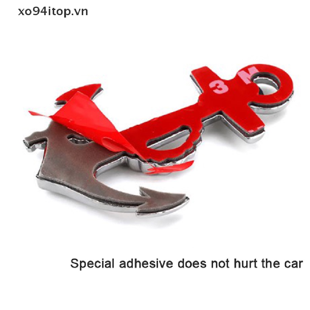 Xoitop 1 Huy Hiệu Hình Mỏ Neo Thuyền Hải Quân Nướng Chéo Trang Trí Thân Xe Hơi Tàu Thuyề