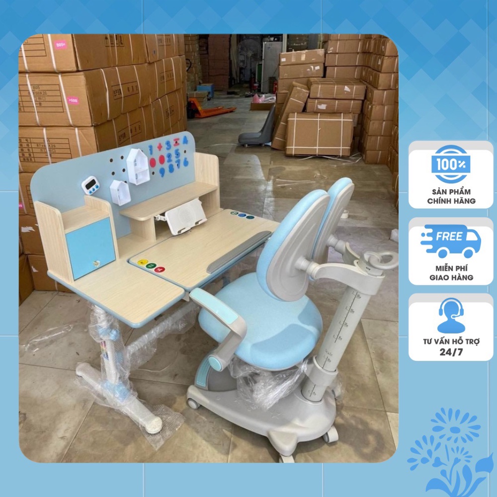 Bàn học thông minh A17 Chống cận chống gù kích thước 95cm nhiều tiện ích như giá tủ để sách, ipad ngăn kéo vẽ, đọc, viết