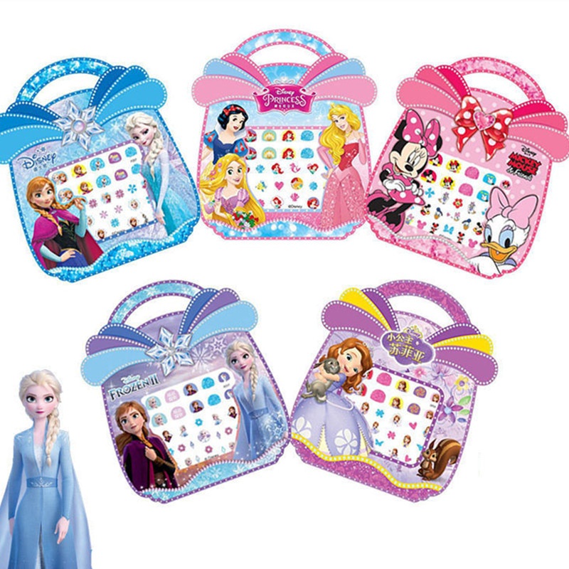 Sticker Dán Móng Tay Hình Công Chúa Băng Giá Dễ Thương Dùng Làm Quà Tặng Sinh Nhật Cho Bé