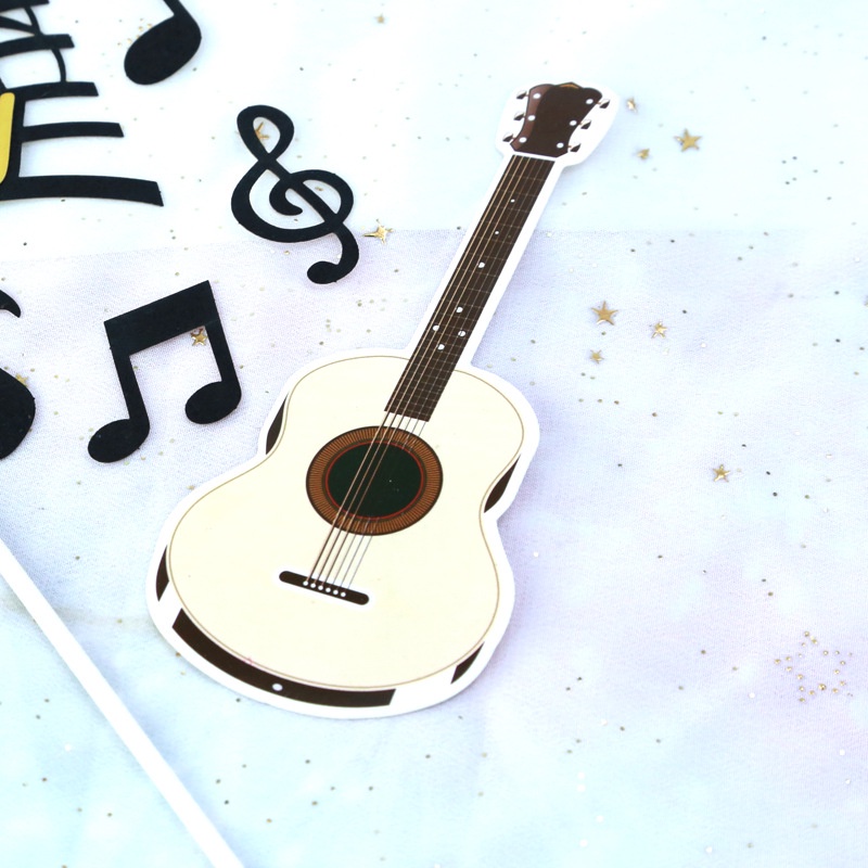 Thẻ Ghi Chú Cắm Trang Trí Bánh Kem Sinh Nhật Hình Đàn violin