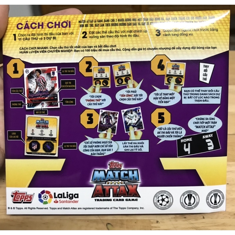 MỚI - BST Thẻ in Match Attax La Liga Santander 22/23 phiên bản Việt hoá