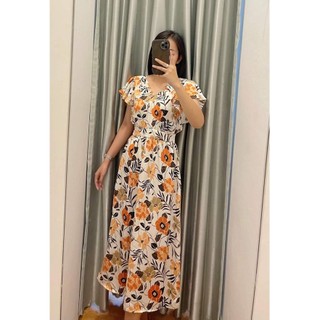Đầm @ASIS cổ V tay cánh tiên