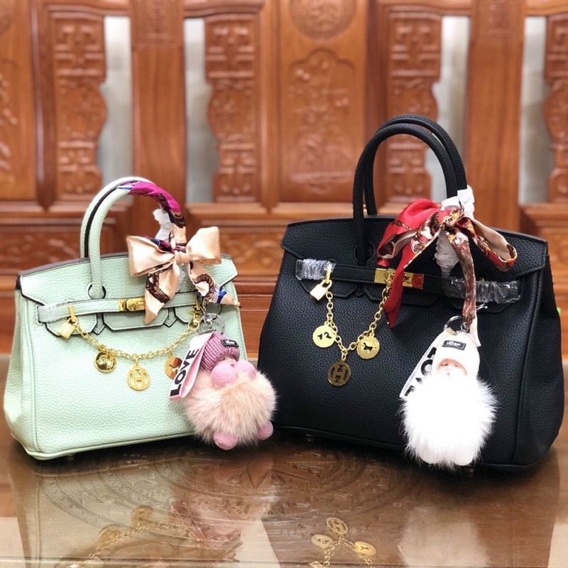 Túi nữ quai xách công sở kèm dây đeo chéo da bò siêu mềm 13 màu hot