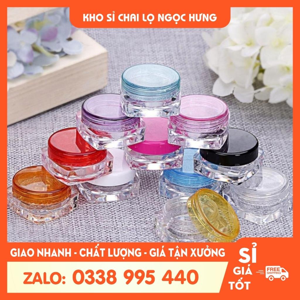 Hủ Nhựa 🏵️ Hũ Nhựa Vuông Chiết Mỹ Phẩm 5g Dùng Chiết Mỹ Phẩm Handmade, Son Dưỡng, Bột, Tiện Lợi Du Lịch