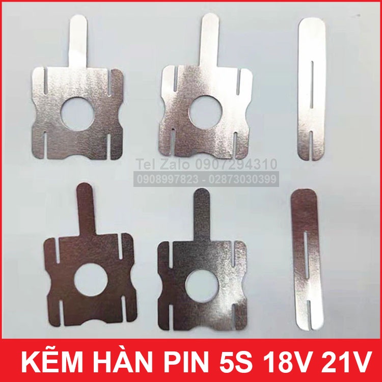 Bộ Kẽm Hàn Cell Pin 5S2P 10 cell 18650 18V 21V