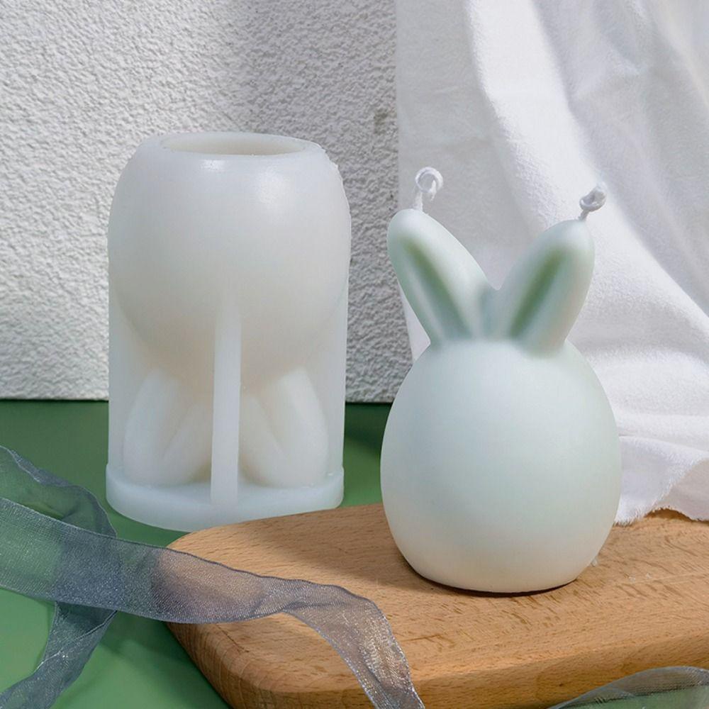 AARON1 Khuôn Silicone Làm Nến Không Mùi Hình Thỏ Gypsum
