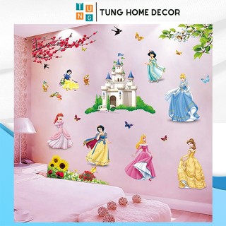 Decal dán tường cho bé học TUNG DECOR DF5102 7 Nàng Công Chúa