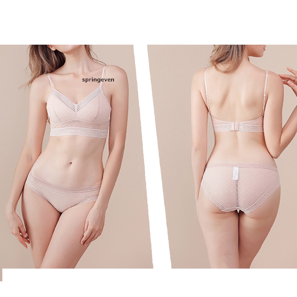 Áo Lót Nâng Ngực Chữ U Lưng Thấp Không Gọng Phối Ren Hoa Duyên Dáng