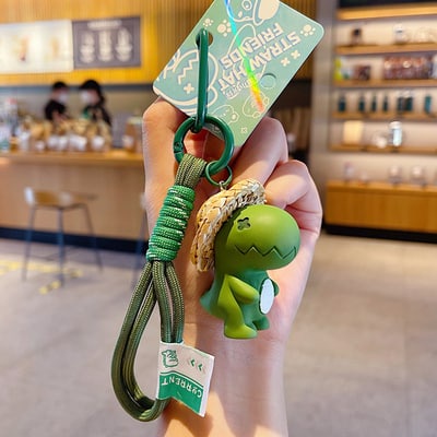 Móc Khóa Khủng Long Mũ Rơm Dễ Thương