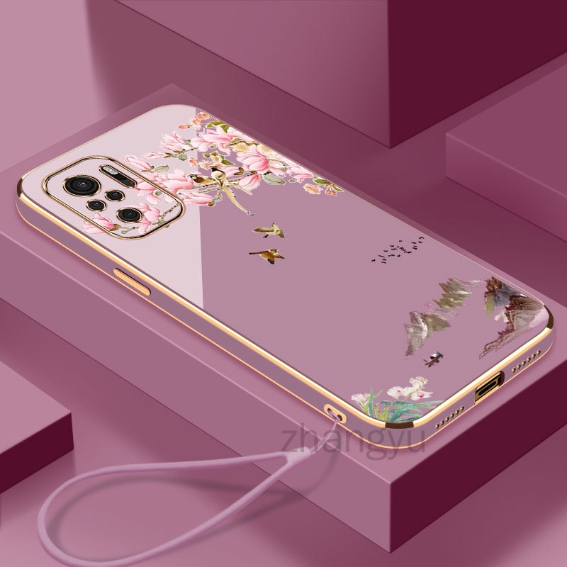 ốp lưng Redmi NOTE 10 4G NOTE 10 5G Redmi NOTE 10 PRO 4G Chim nhỏ Tranh sơn thủyTrường hợp điện thoại Siêu mỏng mạ điện chống sốc trường hợp điện thoại Redmi NOTE 10 4G NOTE 10 5G Redmi NOTE 10 PRO 4G