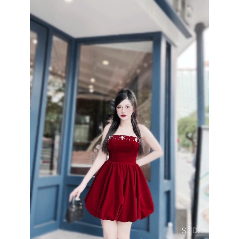 NGẬP TRÀN ƯU ĐÃI - ĐẦM NHUNG CÚP NGỰC CÓ LÓT QUẦN ÔM EO DÁNG NGẮN XÒE SIÊU CUỐN HÚT XINH ĐẸP ĐI CHƠI DỰ TIỆC UP VLTN SHO