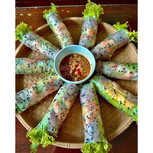 Bánh Tráng gạo Mè Đen nhúng Loại 1 nhiều mè dẻo - Đặc Sản Phan Rang Tháp Chàm -Bánh tráng mè Dương