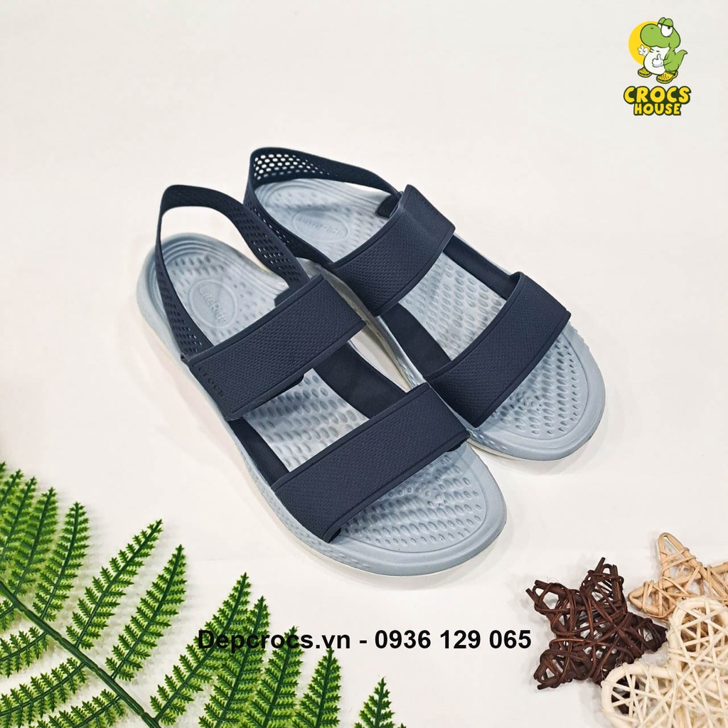 Sandal crocs literide 360 nữ đế lượn sóng siêu nhẹ và êm chân, xăng đan crocs nữ cao cấp, nhựa EVA - Crocs House