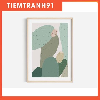 Tranh treo tường | Tranh nghệ thuật trừu tượng - Cactus Print, Flower Print, Botanical Abstract Art, Boho Print