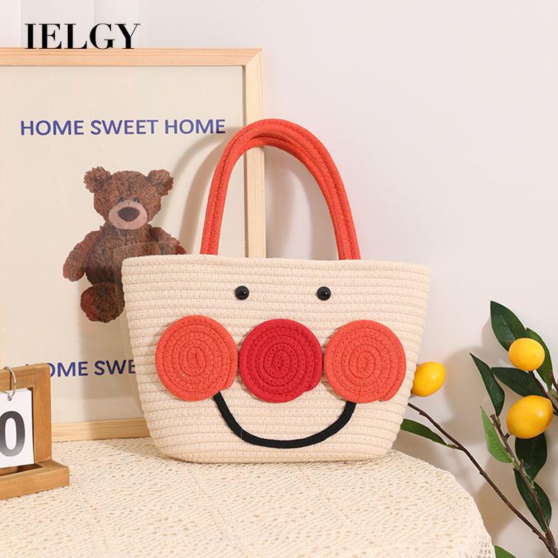 Túi Xách Mua Sắm Bằng Vải cotton Dệt In Hoạt Hình Dễ Thương Cho Nữ