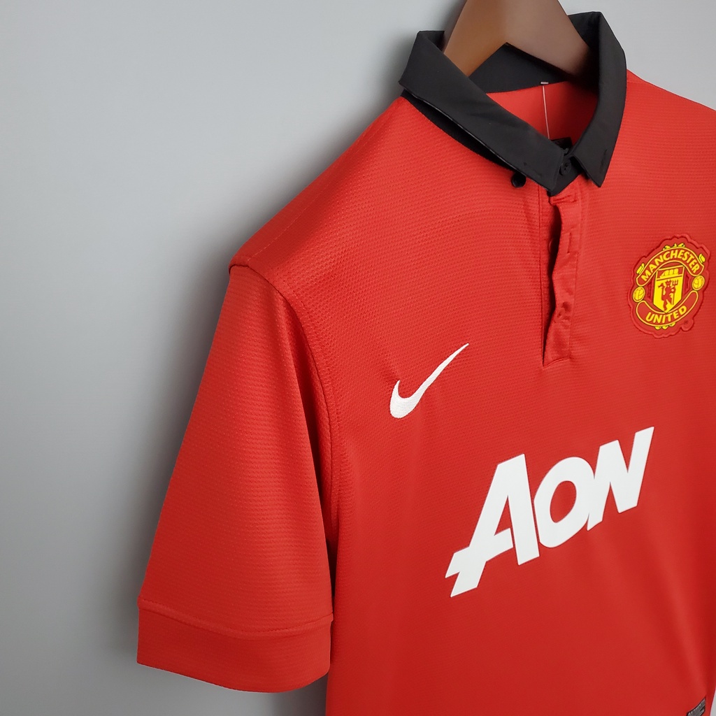 Áo Bóng Đá Đội Tuyển Jerseys 13-14 MU Phong Cách Retro Cho Nam Giới