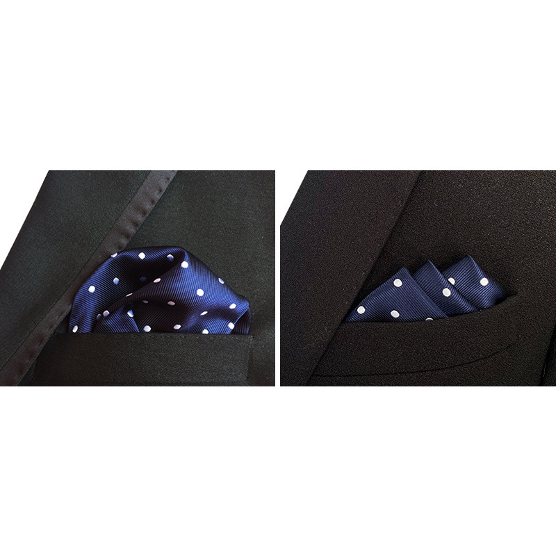 Khăn tay lụa dệt EFAN hình vuông họa tiết hoa chấm bi 18 kiểu phong cách doanh nhân nam tính