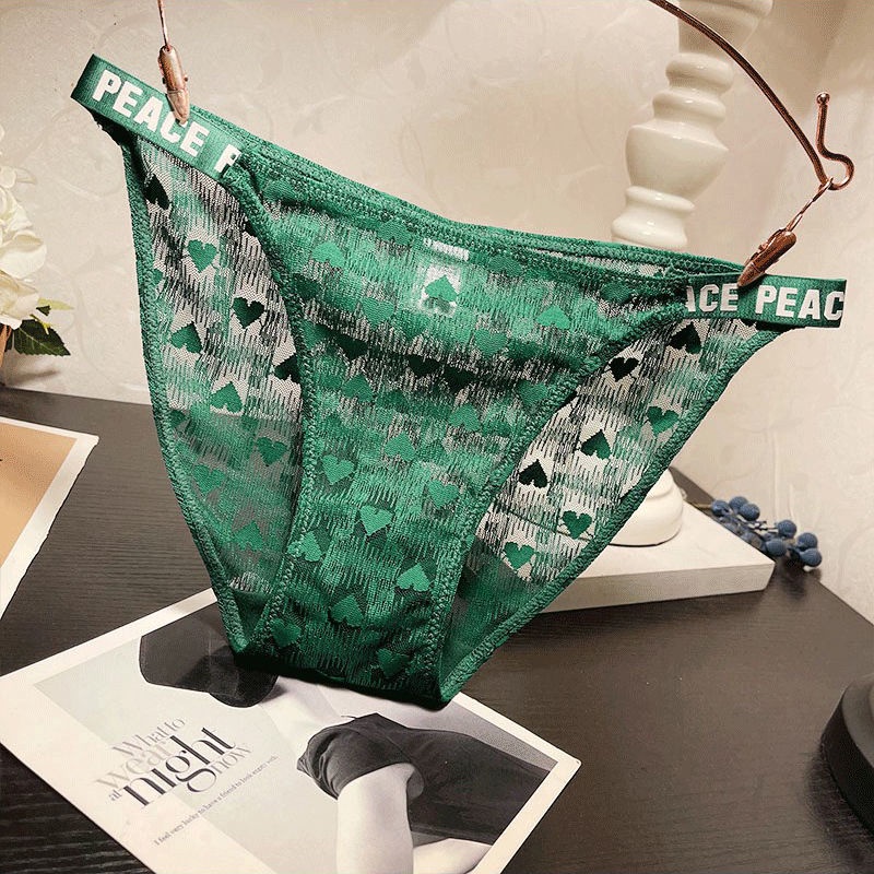 Quần Lót Cotton Lưng Thấp Phối Ren Thoải Mái Gợi Cảm Cho Nữ