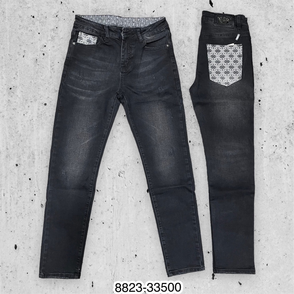 Quần Jeans Cao Cấp Nam Đen, Xanh Tang Túi Thổ Cẩm DG, DIO Trẻ Trung HOT HIT