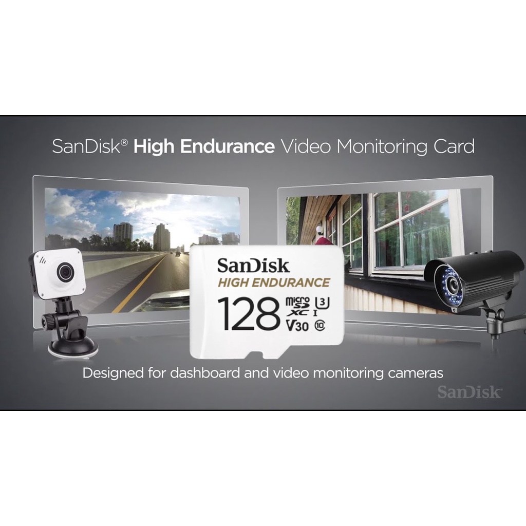 Thẻ nhớ SanDisk High Endurance microSDHC UHS-I C10 U3 V30, 100MB/s (kèm adapter) - siêu bền cho camera