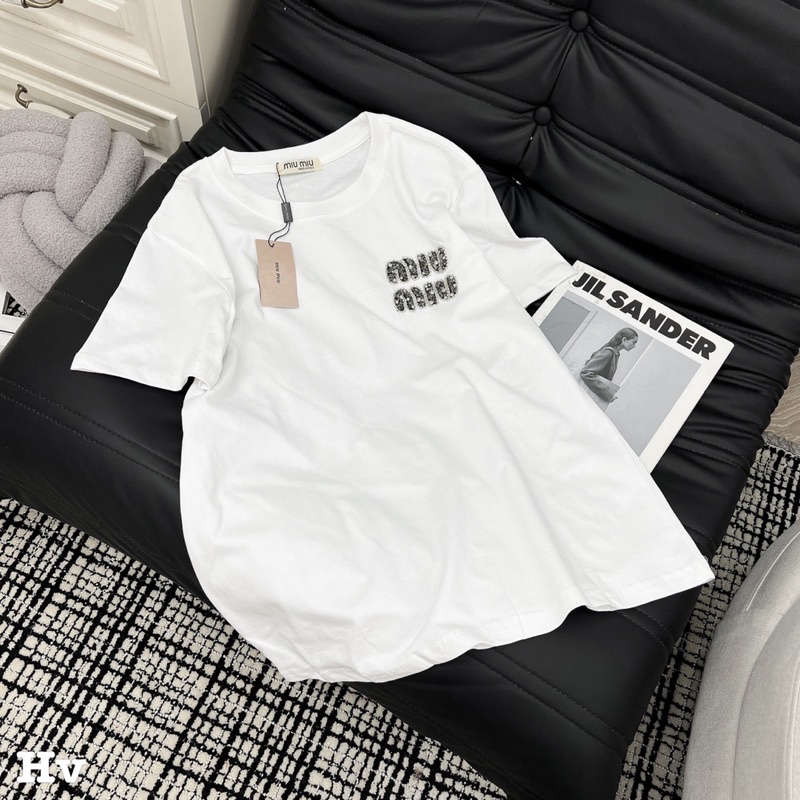 Áo phông miumiu đính đá cao cấp