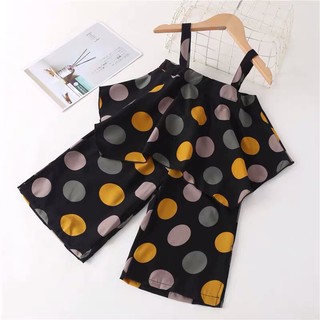 Bộ Set 2 Dây Chấm Bi Chất Lụa Mát Cho Bé